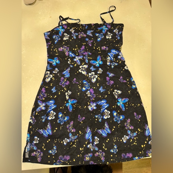 Handmade Dresses & Skirts - Y2K handmade butterfly bodycon dress cotton